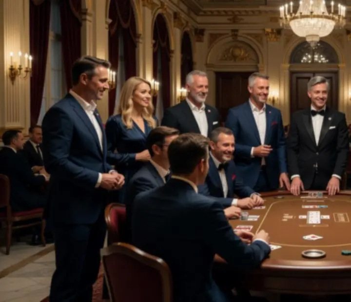 Moderátoři a dealeri Prostoracz dohlížející na férovou a zábavnou hru